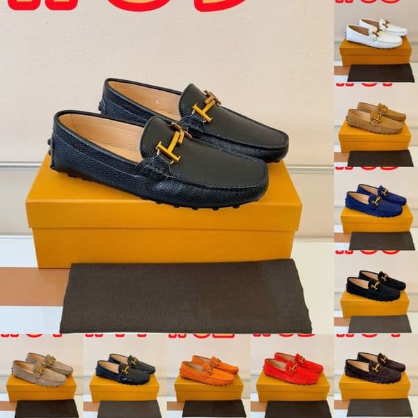 2026 Top Quality Male Luxurious Loafers Street Style Walking Footwear Luxury Brand Leather Men's Designer Dress Shoes Summer Breathable Casual Flats