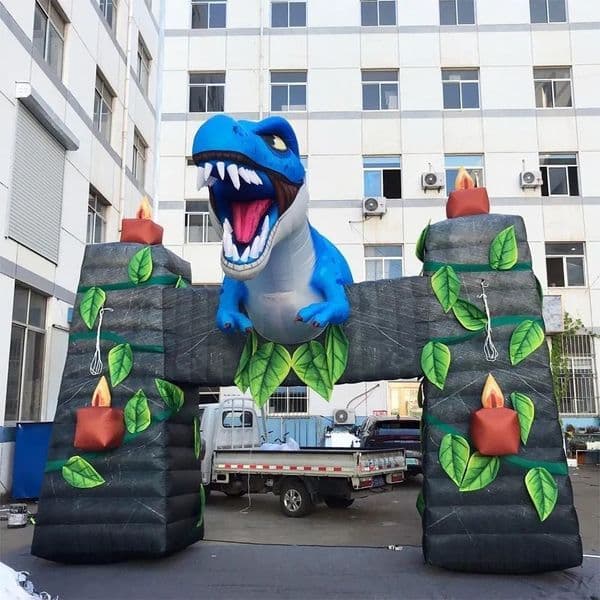 Customized Inflatable Dragon Arch With Strip For Advertising Decoration