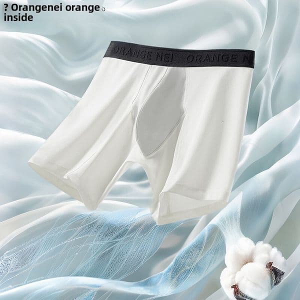 Men's Long-staple Cotton Extended-length Boxer Briefs, Comfortable Breathable Sweat-wicking Underwear with Smooth Silk Crotch No Chafe 9306