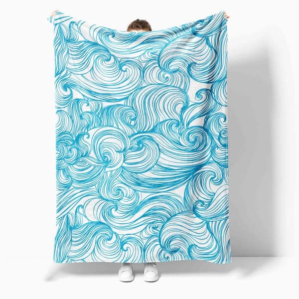 Flannel Geometric Textured Print Blanket Multiple Sizes Available Minimalist Modern Style Warm Couch Throw-WL-001-020
