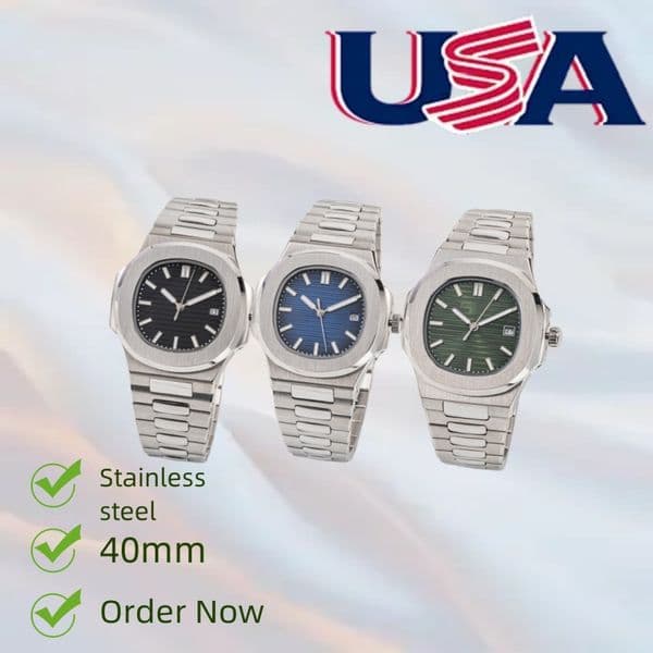 mens designer men's fashionable luxury new sapphire glass stainless steel date mechanical automatic watch
