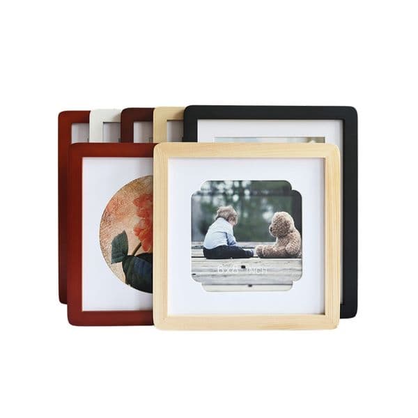 Solid wood rounded corner photo frame, square wooden picture frame, empty frame mounting, high-end photo frame hanging on the wall, desktop decoration