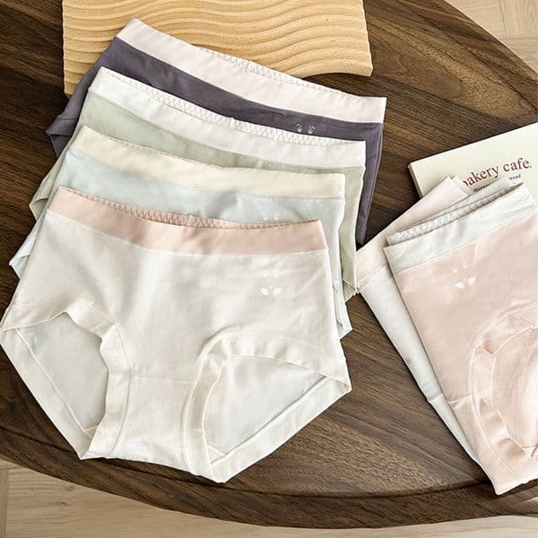 soft color-blocked cotton panties, summer comfortable mulberry silk crotch breathable women's underwear 6579