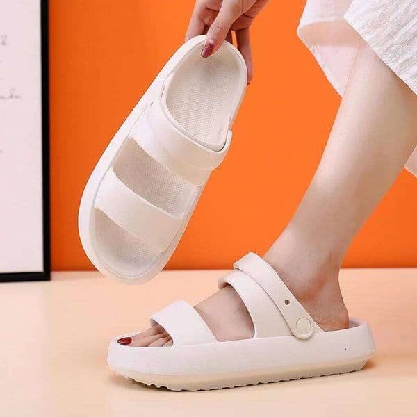 Smile Pop Summer Classic Casual Thick Sole Soft And Comfortable Sandals Non-slip Shoes Men Couple Home Slippers