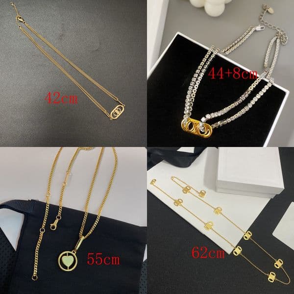 Necklaces Diamond Chain Multi-layered Glamorous Crystal Letter Pendant High Quality Exquisite for Special Occasions Timeless Elegance Women J