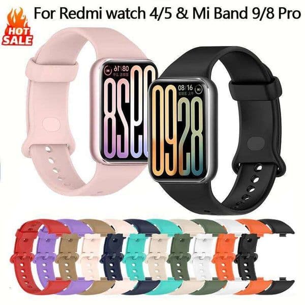 Official Silicone Band for smart mi band 8 pro/9 pro Strap accessories breathable belt correa redmi watch 6/5/4 straps H260305