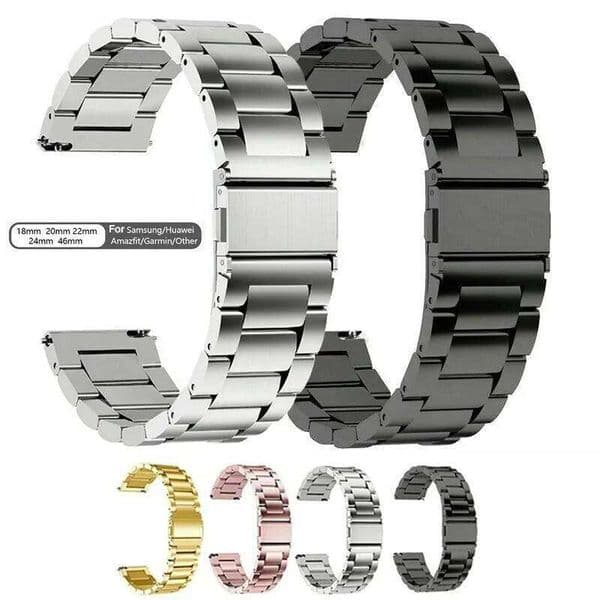 18mm 20mm 22mm Band Stainless Steel Strap, Quick Release, Replacement Compatible With Smartwatch, Traditional Watch H260305