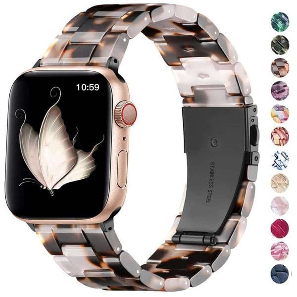 Resin strap for Watch Ultra 2 Band 49mm 45mm 41mm 40mm 44mm 38mm 42mm Link bracelet iwatch series 9 7 8 6 se 5 4 3 H260305