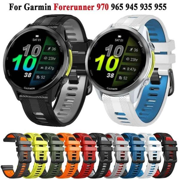 970 Watch Band 22mm Sport Silicone Strap For Garmin Forerunner 965 955 945 935 Replacement Wristbands Bracelet Correa H260305