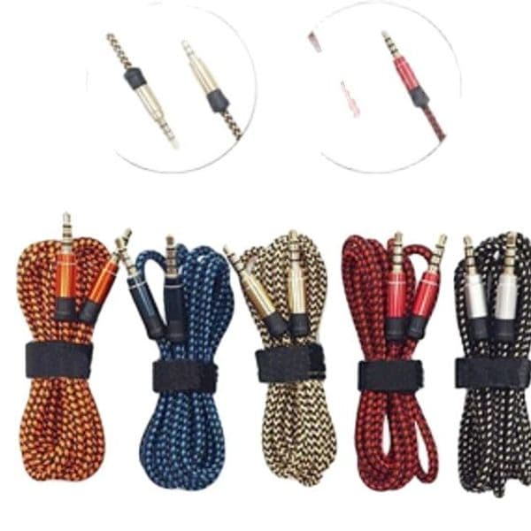 Cell Phone Cables Braided Weave AUX Audio Cable 3M 3.5mm Male Stereo Extendtion Cables For phones MP4 Speaker