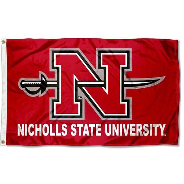 NCAA 3x5FT Flag NCAA Nicholls State Colonels Flag USA Sports Festive Gifts 3x5ft - Polyester Banner for Fans & Home Decor Outdoor Banner With 2 Brass Grommets 0434