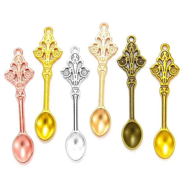 Glitter Bright Bling 61mm Mini Metal Spoon spoons Micro-tuning Shovel Spoons Scoop