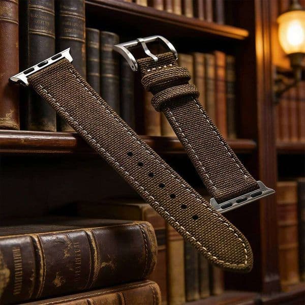 Sailcloth Strap for Leather Watch Band 38mm 40mm 41mm 42mm 44 45 49mm Iwatch Series 8 7 SE 6 5 4 3 2 1 Wristbands H260305