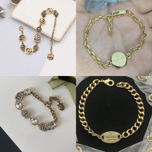 crystal Pearl chain chains chunky for men copper charm designer letter bracelet fashion fine jewelry women girl's birthday gift daily outfit