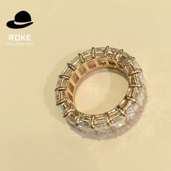 New Arrival Popular Womens Diamond Ring Four-claw Setting IGI-Certified Lab-Grown Radiant Cut Customisable in 9-18K Gold