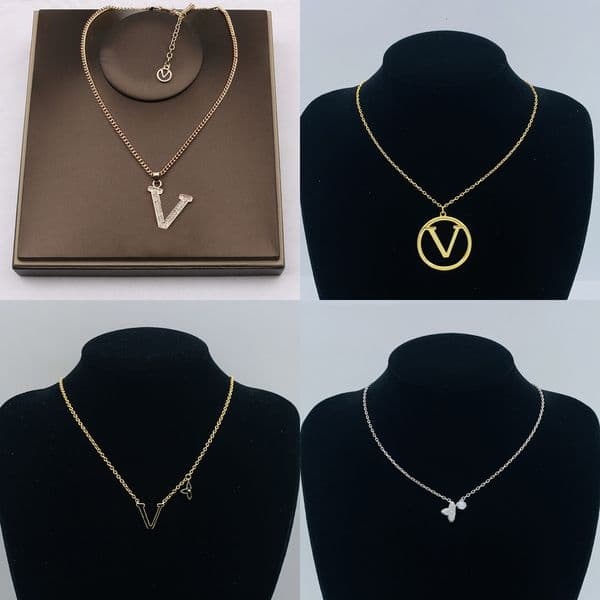 Necklaces Crystal Flower Luxury Designer Pendant Men Copper Material Diamonds Letter Necklace Wedding Gifts Charm Women's Good Nice J