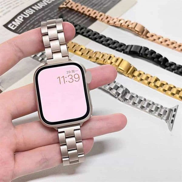 Thin Metal Strap for Watch Band 45 41 44 40mm 42mm 38mm 49mm Stainless Steel Bracelet Iwatch Series 10 8 7 6 SE 3 Ultra H260305