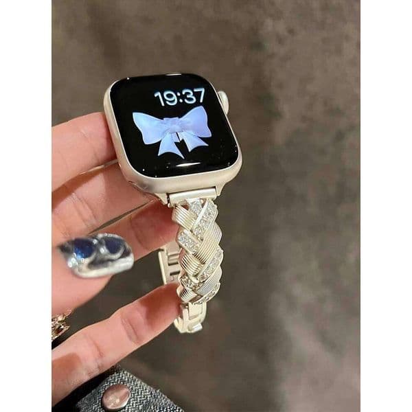 Diamond Strap Watch Ultra 10 9 8 SE 7 6 5 Woman Metal Bracelet Band For iWatch 38mm 40 41mm 42mm 45mm 46mm 49mm H260305