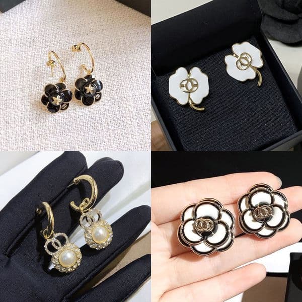Womens Flower Designer Elegance Earrings Ear Stud Wedding Party Jewelry Never Fading Pearl Stainless Steel Stamp Letter Earring Fashion Acces