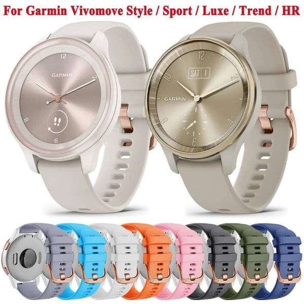 20mm Silicone Band Garmin move Style HR Sport Trend Luxe Wristband Bracelet Watch Strap For active 5 3 Venu Sq 2 H260305