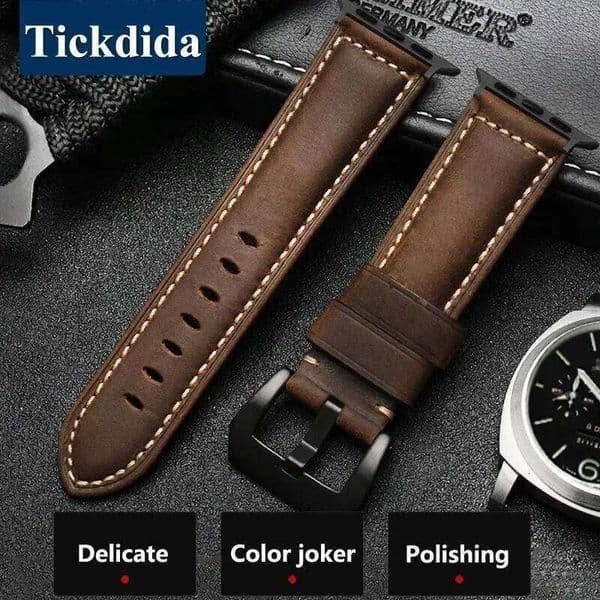 For High Quality Leather Strap Men for Series 11 10 9 7 8 SE Ultra 3 2 49mm 44mm 46mm Watch Band 45mm 41mm 42mm H260305