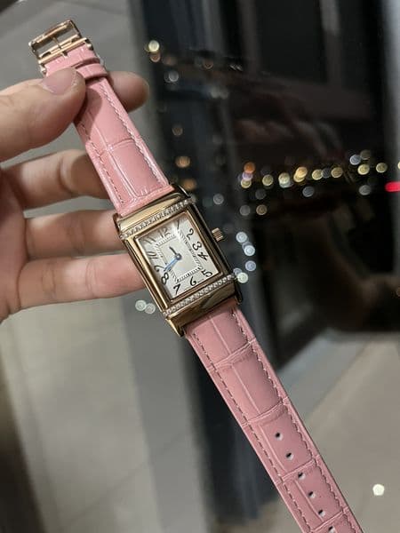 Mens women JAEGERity REVERSOity 1931 thin Flip Watches quartz Automatic Movement Watch womens men Diamond encrusted Wristwatches waterproof montre de luxe #1556