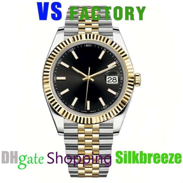 41mm Black Dial Men Designer Watch Cal2813 3235 Automatic Watch Two Tone Gold Stainless Steel Folding Strap Waterproof 100m Date Display 5A Quality Watch VS Factory