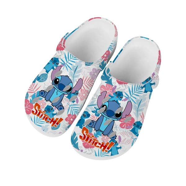 Stitch CLogs Disney Cartoon Sandals Angel Garden Hole Shoes Man Womens Boys Girls Slippers Custom Water Shoe Fashion Footwear for Children Aldult