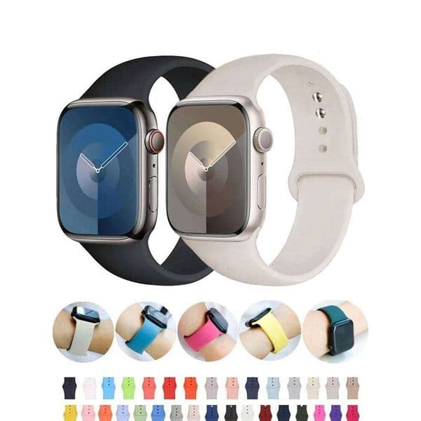 Silicone strap For Watch band 44mm 40mm 49mm 45mm 41mm 38mm 42mm correa belt bracelet iWatch series 9 8 7 6 5 3 SE ultra 2 H260305