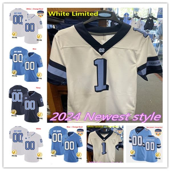 Phillips Alvarez UNC Football jersey Brian Anderson Beau Atkinson Cayden Baker Dontae Balfour William Barnes Giovanni Biggers jerseys Custom Stitched