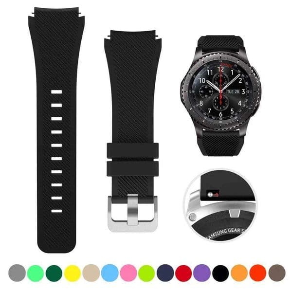 20/22mm Watch For galaxy 5/6/4 40mm/Classic 46/Gear s3 silicone bracelet watch gt 2e/5 pro 45mm Strap H260305