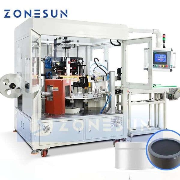 ZONESUN ZS-UDTB50 Rotary Shrink Sleeve Labeling Machine Shrink Sleeve Applicator for Industrial Production