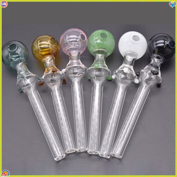 Wholesale Mini 14cm Beautiful Thick Newest colorful Glass Oil Burner pipe smoking Tube Oil Burning pipes