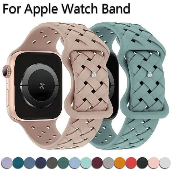 Silicone Strap for Watch Band Ultra 2 49mm 46MM 44mm 42mm 40 41mm Sport Breathable Bracelet For IWatch Series 9 8 7 6 SE 5 H260305
