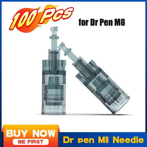 Genuine original 100 pcs Ultima Dr.pen M8 Dermapen Pins Cartridge Needles MTS 11 Pin 16 Pin 24 Pin 36 Pin 42 Pin Round Nano 3D silicone 5D Nano Replacement Bayonet head