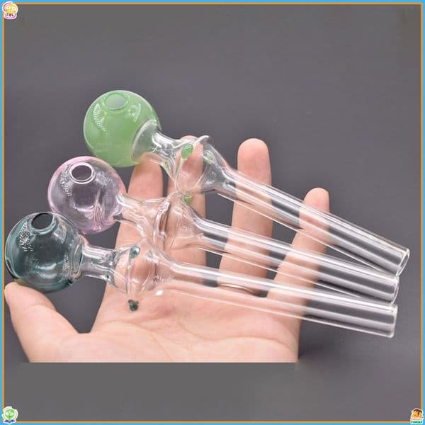 Wholesale 5.5inch Beautiful Thick Newest colorful Glass Oil Burner pipe smoking Tube Oil Burning pipes