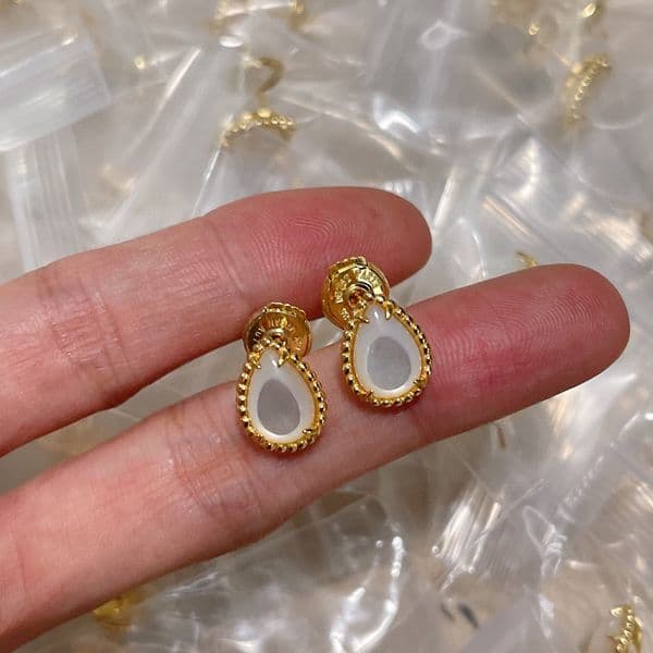ADITA Designer earrings B0UCHER0N gold plated with crystal womens drop earrings gold silver rose gold gift for girlfriend jewelry fashion 015