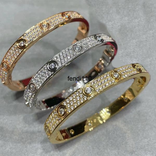 Bangle Luxury Designer Three Rows Diamond Large Gem High Quality Bracelet Jewelry