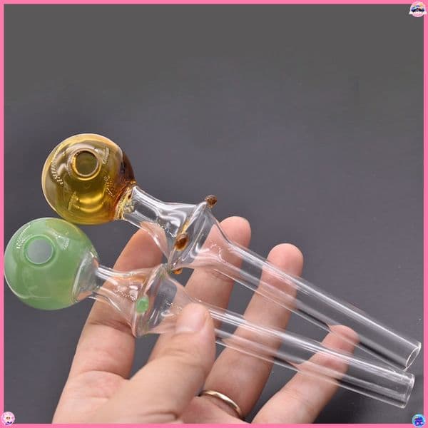 Cheap 5.5inch Beautiful Thick Newest colorful Glass Oil Burner pipe smoking Tube Oil Burning pipes