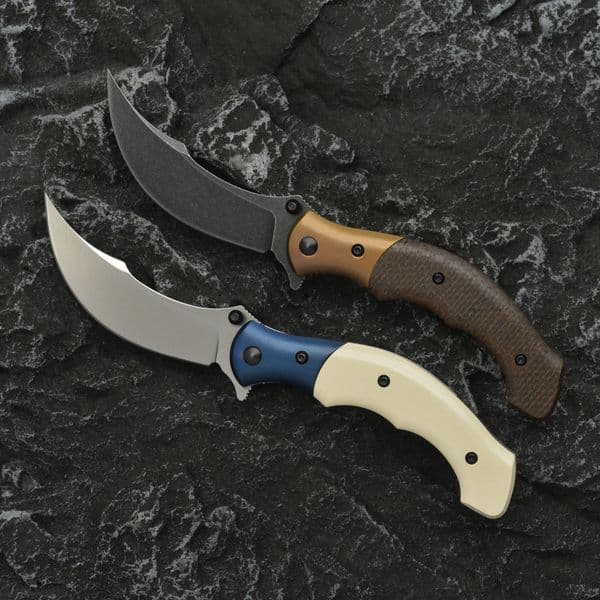 T-7465Z Compact Assisted Flipper Knife 3.07" 12C27 Stonewashed Blade, Micarta Handles
