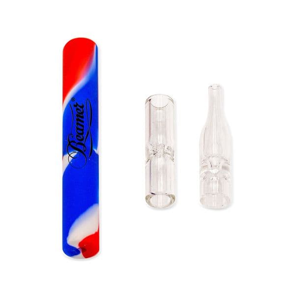 Glass Tube Straight Tube Glass Silicone Suction Nozzle Glass Pipe Filled With Mouthpiece Smoking Accessories