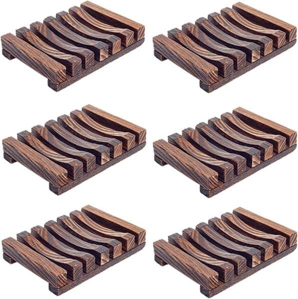 Wooden Soap Dish Holder for Shower Self Draining Soap Tray for Bathroom Extend Soaps Life and Keep Dry