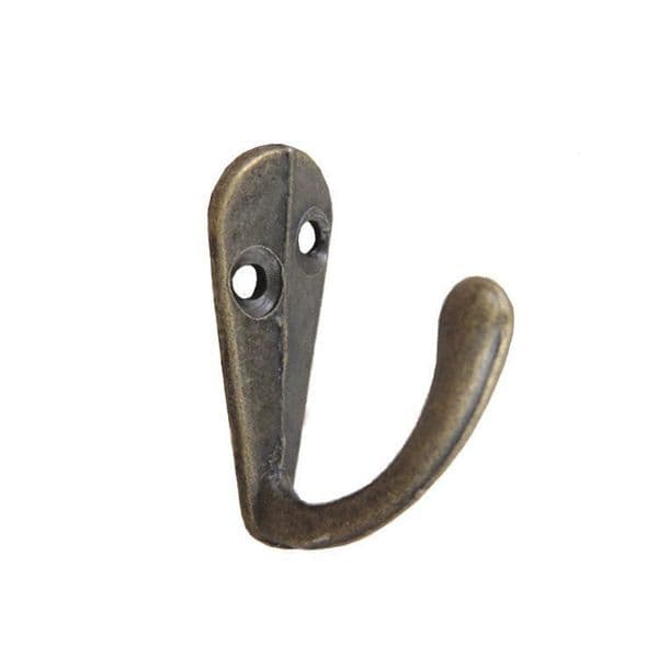Storage Holders & Racks Single Prong Hook Hanger Antique Bronze 3.4cm x 1.4cm for Clothes Coat Robe Purse Hat