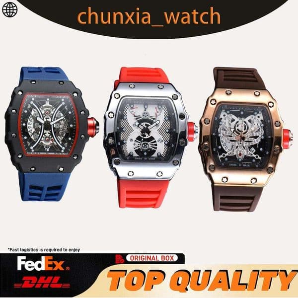 Richerd Miller Luxury Watches Men's Designer Watches Chronograph Luminous Watches Automatic Mechanical Watches Couple Timepieces High-end Travel Case Montre AA