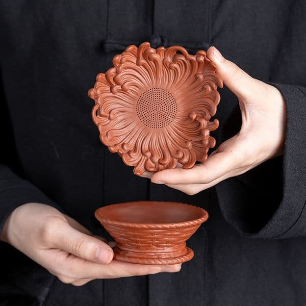 Bestseller Purple Clay Integrated Strainer with Gongdao Cup Premium Water Separator Filter Mesh Tea Set Funnel ddmySat