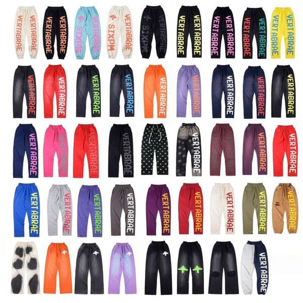 Men's Pants Vertabrae Purple Pants Vertabrae Letter Printing Hip Hop Street Sweatpants Men Women Heavy Fabric Unisex Joggers Drawstring Trousers Us 25ss