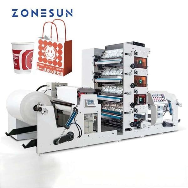 ZONESUN ZS-RY4 Flexographic Printing Machine Flexo Press Flexo Label Printing Machine 4 Color Flexo Printer