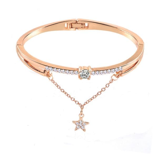 Luxury Brand Designer Jewelry Korean-Style Five-Pointed Star Diamond-Studded Tassel Bracelet Fashionable Ins-Style Internet Celebrity Tiktok brace