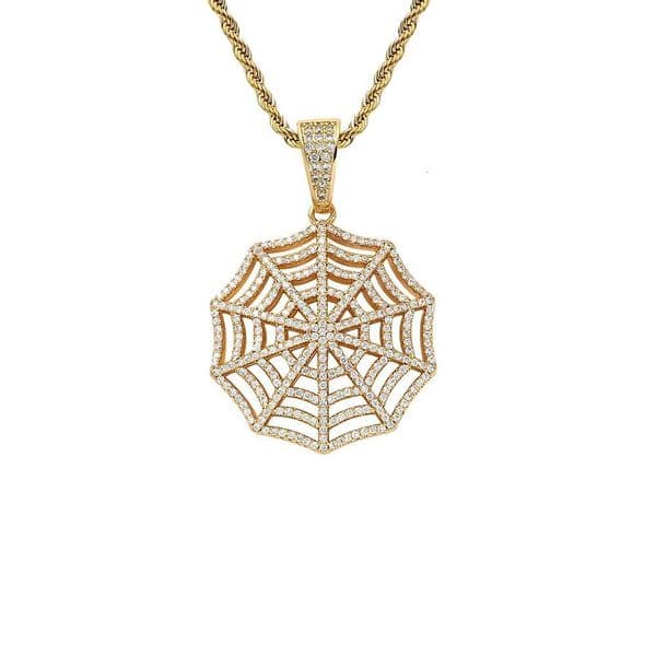 CN317 Bling Brass Zircon Pendants Iced Out Hip Hop Necklace Jewelry