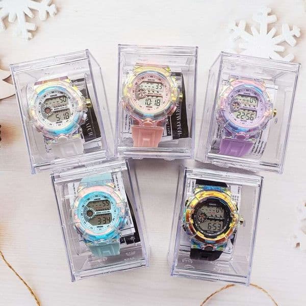 Manufacturer Wholesale New Colorful Electronic Sports Dazzling Night Light Alarm Clock High Appearance Multi-Functional Student Watch
